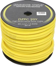 Bobine de Câble Audio 50 mètres, 20 mm² Ground Zero GZPC-20Y