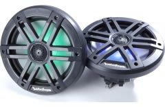 Haut Parleurs 2 Voies 20Cm Black Led Marine ROCKFORD M1-8B 