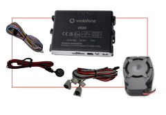Kit d'alarme - Module 4821, Capteur, Sirène filaire NON auto alimentée et Câblage FULL - COBRA Vodafone by Phonocar - 09063