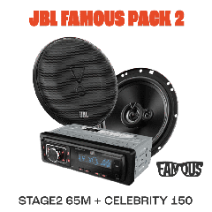 Famous Pack 2 Autoradio Celebrity 150 et Haut-parleur Stage2 Gen2 - JBL - FAMOUSPACK2